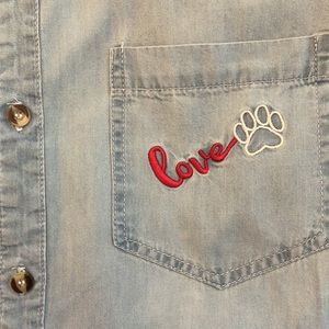 Love Paw (Embroidered on pocket) Shirt